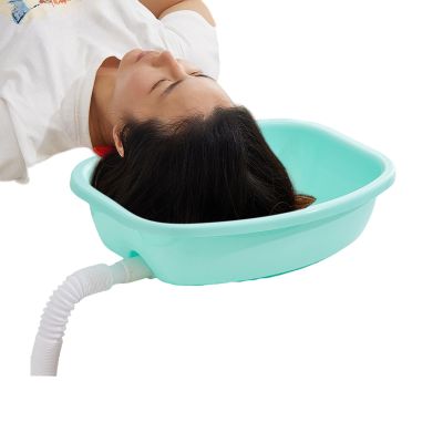 Portable Hairdressing Basin, Home Salon Washing System, Salon Shampoo, Sink, Portable Shampoo Basin with Neck Support, Reusable Buddy Tray with Drain Hose for Dyeing, Elderly Men