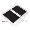 HTDRE Handicap Ramps Aluminum Wheelchair Ramp Foldable Threshold Ramp Portable Handicap Ramps For Home Entry Trolley Scooter Ramp Non slip Ramps Sturdy view 2
