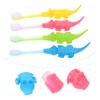 DEARMAMY 2sets Practical Kids Toothbrush Oral Health Care Toddler Toothbrush Set Adorable Crocodile Design 8pcs*2 view 2