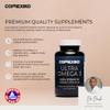 CORREXIKO Ultra Omega 3 Capsules - High Strength 1000mg EPA & 498mg DHA - Aids Skin Hydration to Reduce Fine Lines & Dry, Dehydrated Skin - Supports Joint & Brain Health - 120 Tablets, 2 Month Supply view 3