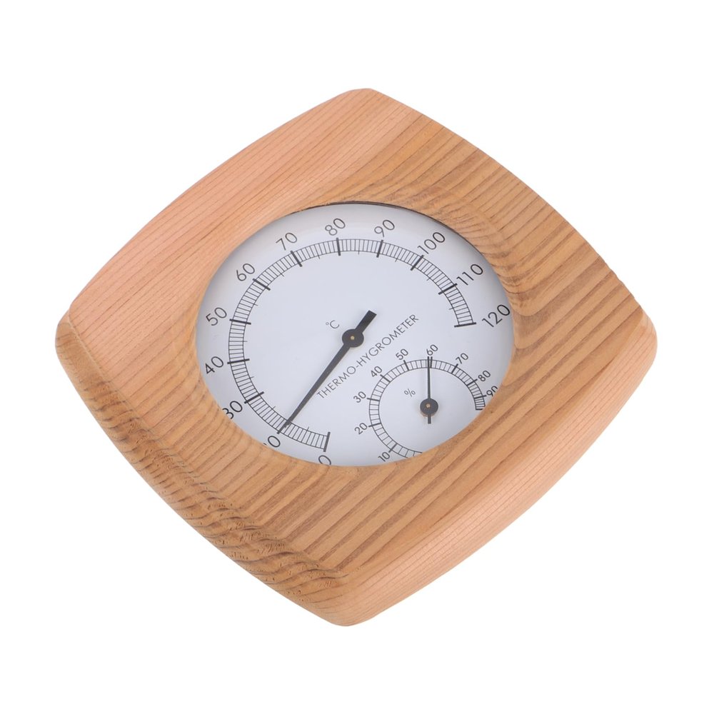 BESTYASH Indoor Wood Sauna and Hygrometer Accurate Humidity Hydrometer for Sauna Room and Steam Spaces Wall-mounted Design for Optimal Temperature Control