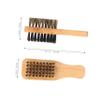 DEARMAMY Beard Cleaning Brush Barber Beard Brush Small Dual-sided Boar Bristle Beech Wood Grooming Tool and Mustache Care at Home Or Salon view 2