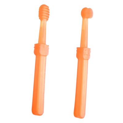 DEARMAMY Infant Toddler Toothbrush Set Soft Silicon Bristles for Safe Gums Portable Storage Box