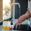 Plastic 3 in 1 Soap Pump Dispenser Dish Soap Liquid Dispenser Sponge Holder Dish Soap Pump Dispenser for Kitchen Sink Countertop Kitchen Bathroom (Multi-Color) view 4
