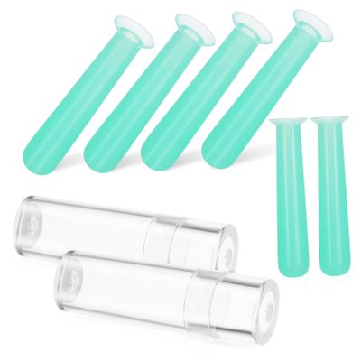 ERINGOGO 15 Pcs Silicone Lens Plunger Remover with Smooth and Rounded Surface for Insertion and Removal of Hard Contact Lenses, Portable Rgp Lens Applicator Tool Suitable for Home