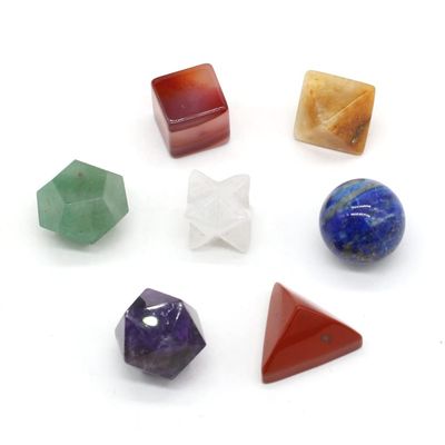 14-20mm Natural Stone Statue DIY Home Decoration Collect Gifts 7pc