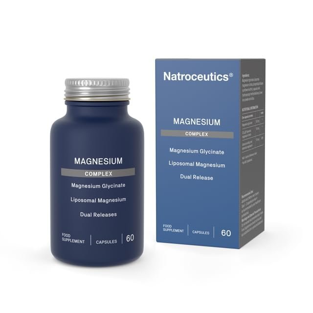 Natroceutics Magnesium Glycinate Complex Supplement| 60 Vegan Capsules| Liposomal Magnesium| Dual Release