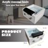 Acrylic Foot Bath Spa - Deep Soaking Basin with Massage for Pedicure and Nail Salon, Square Pedicure Bathtub view 3