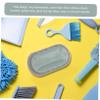 ERINGOGO 3pcs Kitchen Cleaning Brush with Handle for Tiles and Bathtub, Sturdy Household Scrubber Sponge Set for Toilet and Cooktop Cleaning, Purple-blue view 2