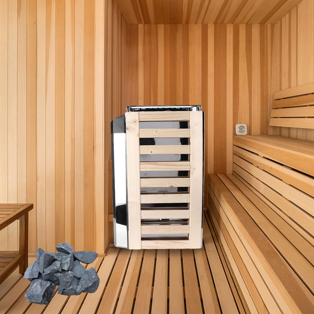 Electric Sauna Heater 3.6KW Stainless Steel Stove for Home Hotel Spa Bath, Internal Control, Durable Heating Tube for Sauna Room Use