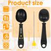 Digital Measuring Spoon with Temperature Probe 500g/ 0.1g High Precision Food Measuring Scoop Scale with LCD Screen Portable Weighing Spoon Scale for Kitchen Gadgets Daily Meals and Pet/Dog/Cat(black) view 2