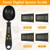 Digital Measuring Spoon with Temperature Probe 500g/ 0.1g High Precision Food Measuring Scoop Scale with LCD Screen Portable Weighing Spoon Scale for Kitchen Gadgets Daily Meals and Pet/Dog/Cat(black) view 3