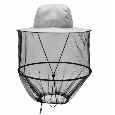 Amexo Mosquito Head Net Hat, Bee Keeper Hat Wide Brim Protection Mask Breathable Anti Insects Bug Bee Hat with Mesh for Outdoor Hiking Camping Fishing Gardening
