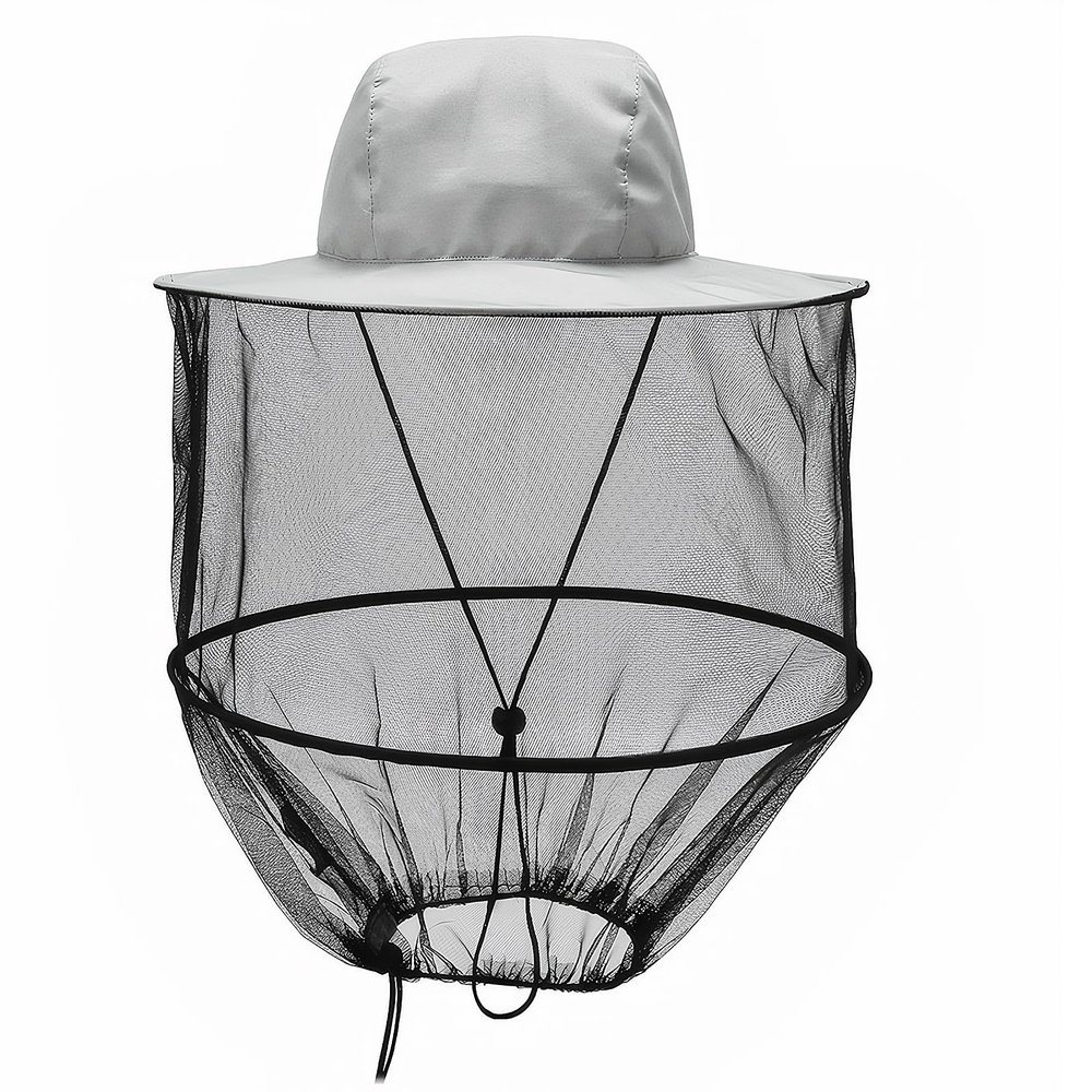 Amexo Mosquito Head Net Hat, Bee Keeper Hat Wide Brim Protection Mask Breathable Anti Insects Bug Bee Hat with Mesh for Outdoor Hiking Camping Fishing Gardening