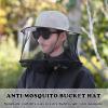 Amexo Mosquito Head Net Hat, Bee Keeper Hat Wide Brim Protection Mask Breathable Anti Insects Bug Bee Hat with Mesh for Outdoor Hiking Camping Fishing Gardening view 4
