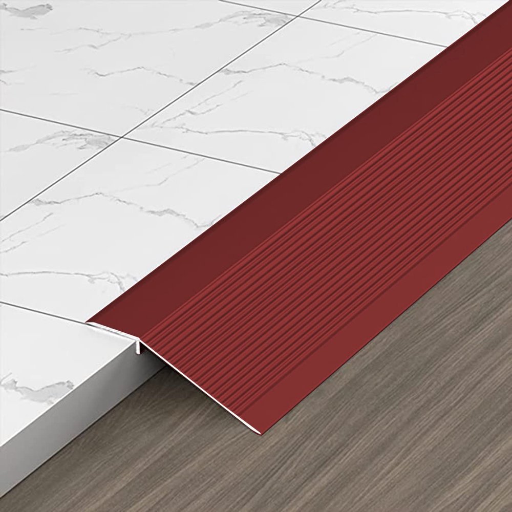 10cm Extra Wide Red Carpet to Wood Transition Strip Cuttable Threshold Door Bar for Home Walkers 130cm Long