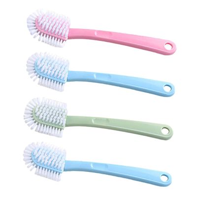 HOLIDYOYO 4pcs Plastic Shoe Cleaning Brush Set Long Handle Washing Brush for Household Dirt Removal Multipurpose Shoe Scrubber Suitable for Home and Care Random Color