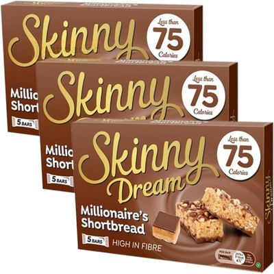 3 x Skinny Dream Bars Millionaire's Shortbread Bundle