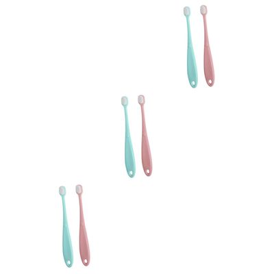 SAFIGLE 3sets Toddler Toothbrush Baby Nursing Brush Pp Material Fine Brush Wall Mountable for Babies 2pcs*3