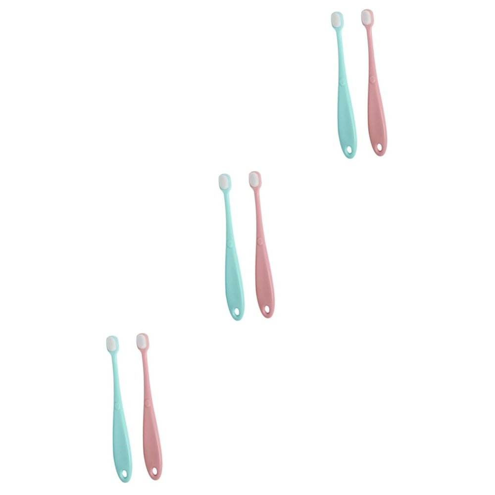 SAFIGLE 3sets Toddler Toothbrush Baby Nursing Brush Pp Material Fine Brush Wall Mountable for Babies 2pcs*3