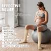 CAMBIVO Compression Socks for Men and Women 3 Pairs, 20-30 mmHg Flight Socks Stockings for Ankle/Calf Support, Running, Flying, Pregnancy & Maternity, Airplane Travel Essentials (Nude, XXL) view 3