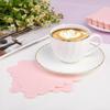 100Pcs Light Pink Paper Napkins Disposable for Baby Shower Birthday Wedding Party Anniversary-5"5" Cocktail Scalloped Serviettes Napkins for Beverage Dessert view 2