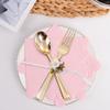 100Pcs Light Pink Paper Napkins Disposable for Baby Shower Birthday Wedding Party Anniversary-5"5" Cocktail Scalloped Serviettes Napkins for Beverage Dessert view 3