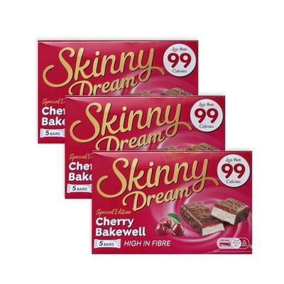 3x Bundle Containing Cherry Bake well Skinny Snack Bars