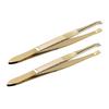 DECOMELODY 2pcs Stainless Steel Eyebrow Tweezers for Women Eyelash Extensions Precision Travel Tools Eyebrow Repair view 1