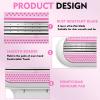 8Pcs Replacement Razor Blades for Gillette Venus 3-Layer Ultra-Smooth Womens Razor Refills Comfort Easy to Replace Effortless Glide for Body Sensitive Skin Bathroom Beach Travel Gifts, Pink view 3