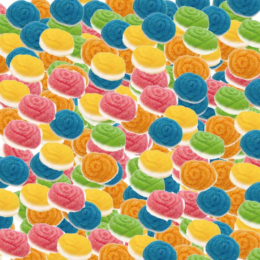 Assortment Fruit Flavoured Rose Sweets Sugar Coated Gummy Rose Treats (750g)
