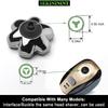 7 Blade Floating Replacement Shaving Head, Universal Washable Shaver Blade Heads Replacement for Bald Man Head Shaver Compatible for Rotary Shavers (Silver) view 3
