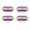 4 Pcs Venus Snap Razor Refill Blades, Heads Compatible with Venus Womens Razor, 3-Layer Blades for Smooth Shaving, Easy Replacement Heads for Women (Purple) view 1