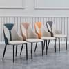 ZERAPH Dining Chairs Set of 6 Water Proof PU Leather Side Chair with Metal Legs for Home Commercial Restaurants (Color : Gray White+Dark Gray) view 3