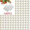 100pcs Square Aluminum Foil Wrappers Multicolor Package for Sweets Candy Chocolate Lollipops, Silver view 3