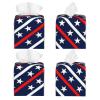 Salelf Patriotic Star Pattern for Square Tissue Box Set, Delicate Tissue Box Organizer with Bottom, Decorative Organizer for Desktop, Bathroom, Dedroom, Hotel, Office view 3