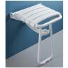 Folding Shower Chair Wall Mounted Fold Down Bath Seat Shower Stool For Inside Small Spaces Bath Bench For Bathing Elderly Disabled And Limited Mobility Sauna Bathroom Use Color White view 1