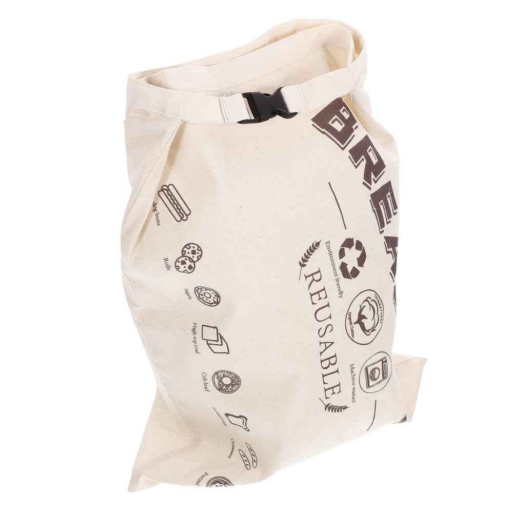 Alipis Reusable Bread Storage Bag with Release Buckle Cotton and Tpu Material Portable Fresh Food Storage Pouch for Storing Bread for Household Use