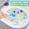 AstrivixDD Toilet Gel Stamps 48 Pcs 4 Scents Toilet Bowl Cleaner Gel Long Lasting Flower Shaped Bathroom Freshener Keeps Your Toilet Smelling Clean view 2