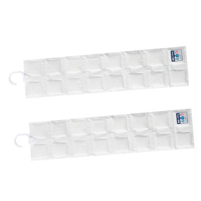 HEALEEP 2pcs Moisture Absorber Bags for Closet Portable Dehumidifiers for Damp Spaces Humidity Control for Wardrobes Bathrooms and Basements Space-saving Design