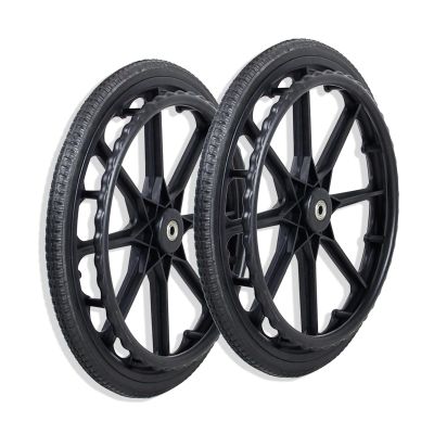 20 X 1.75 Wheelchair Rear Wheels Replacement, 20 Inch Solid PU Accessories for Manual Wheelchair, Rollators, Walkers