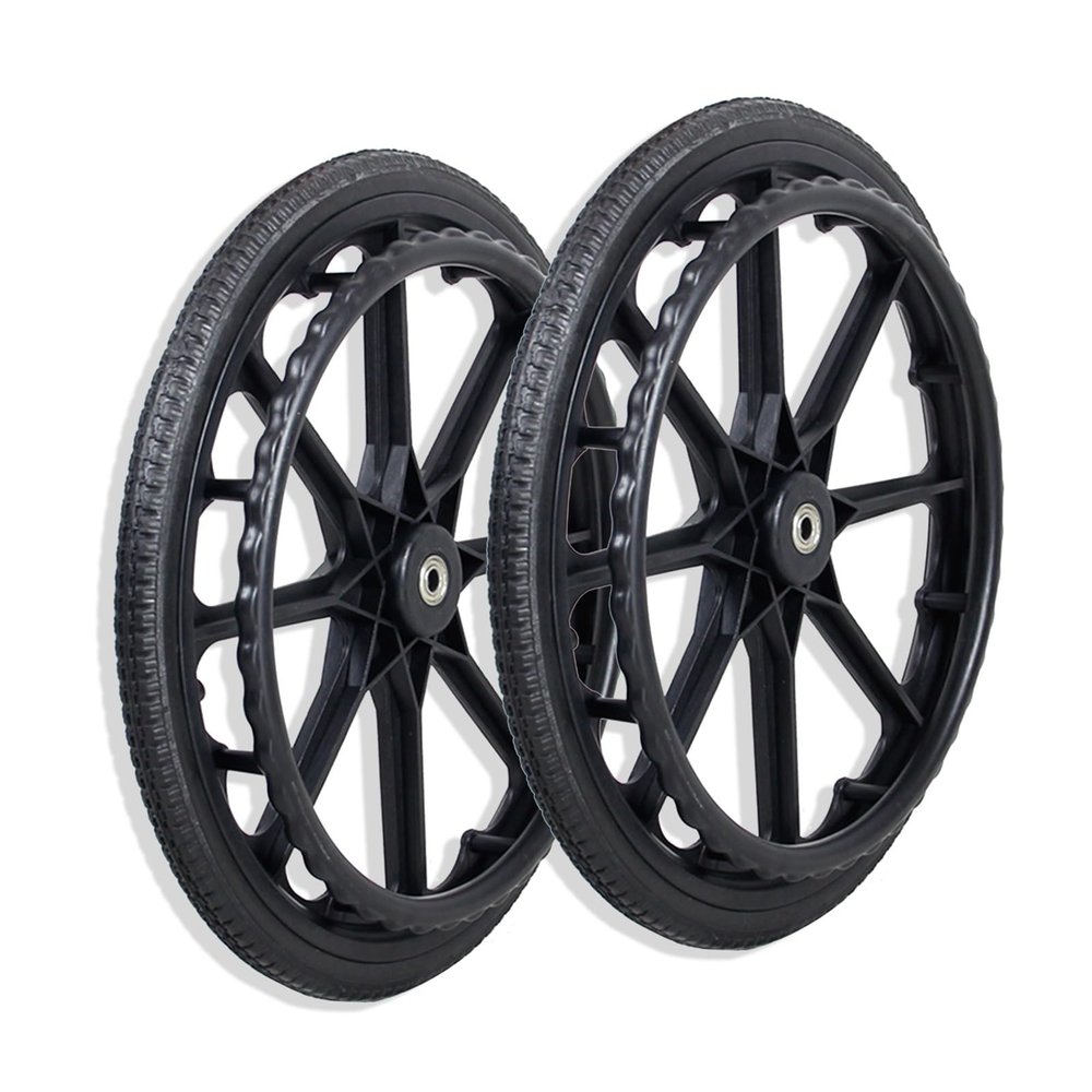 20 X 1.75 Wheelchair Rear Wheels Replacement, 20 Inch Solid PU Accessories for Manual Wheelchair, Rollators, Walkers