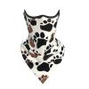 Dog Paw Prints Balaclava Face Mask-Protection Cover for Men Women Paragliding, Skydiving, Gliding, Black, One Size view 2