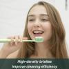 2 Pack Manual Toothbrush,Home Wide Head Tooth Cleaning Gingival Care Adult Home Portable Couple Toothbrush (Pink Green) view 3