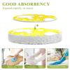 White Circular Spots on A Yellow Background Absorbent Dish Washing sponges Multipurpose Decorative Dish sponges for Washing Dishes for Cleaning Kitchen Pans, Tableware, and Non Stick Cookware view 3