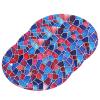 Red and Blue Geometric Pattern Stained Glass Style Absorbent Clean sponges Magic Eraser Effortless Decorative Dish sponges for Washing Dishes for Dishes,Pots,Pans All at Once (3 Count) view 1