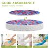 Red and Blue Geometric Pattern Stained Glass Style Absorbent Clean sponges Magic Eraser Effortless Decorative Dish sponges for Washing Dishes for Dishes,Pots,Pans All at Once (3 Count) view 3