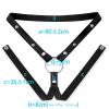 Male Pink Breathable Honeycomb Chastity Cage Lower Limb Protector with Black Adjustable Waist Belt -A74UK (Flat Ring) view 3