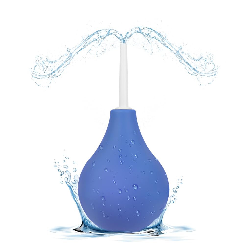 ACWOO Enema Bulb Douche, 224ML Silicone Anal Douche Enema for Men Women, Reusable Enema Bulb, Ergonomic Enema Bulb, Safe Comfortable Silicone Washing Cleaning Kit, Home Use for Constipation, Cleansing