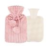 TGDGFKIAS Hot Water Bottle, 2000ml Large Hot Water Bag with Cover for Winter Plush Hand & Feet Warmer Water Bottle Cover for Hot Water(1000ml Set Pink) view 1